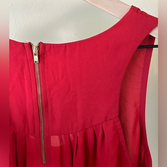 Collective Concepts Rover Zip Back Blouse Red Size Large - Picture 6 of 6
